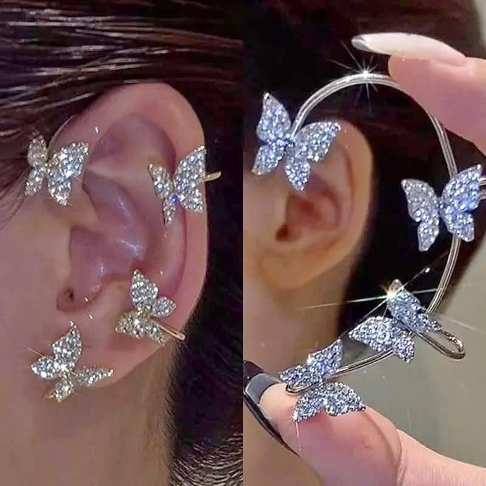 Brand new silver butterfly ear cuff!